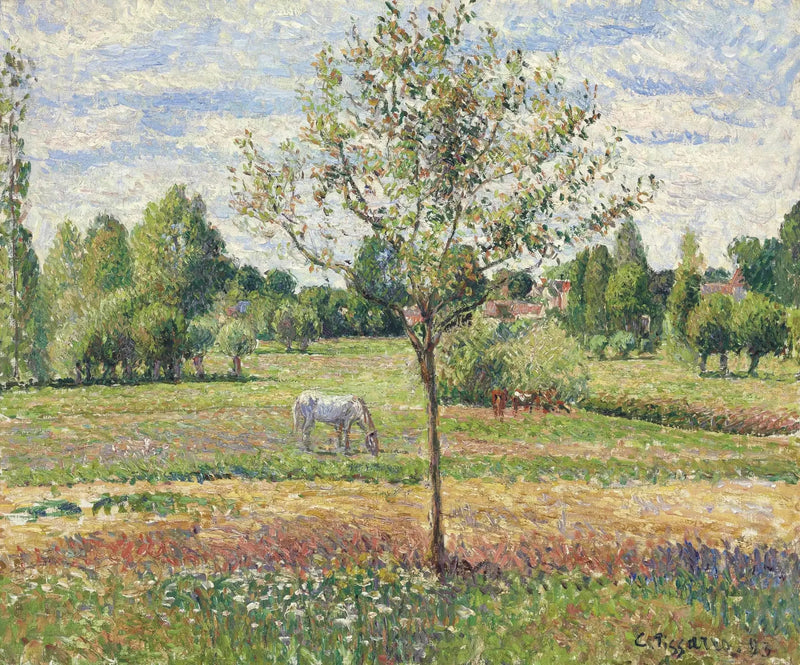 Луг с Серой Лошадью, Эрагни - Камиль Писсарро