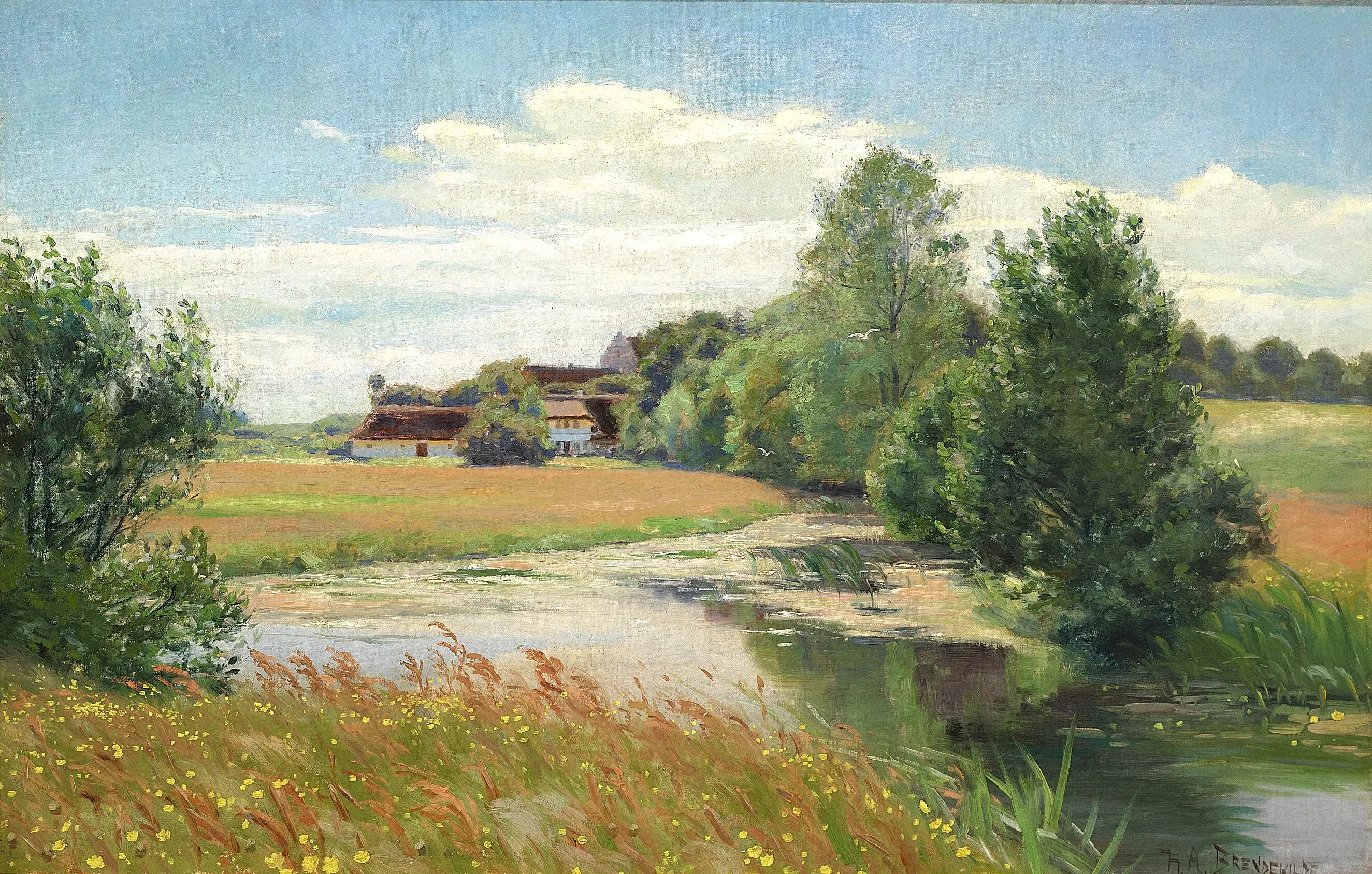 Le presbytère de Dalum sur l’île de Fionie. - H. A. Brendekilde - Alpha Reproduction