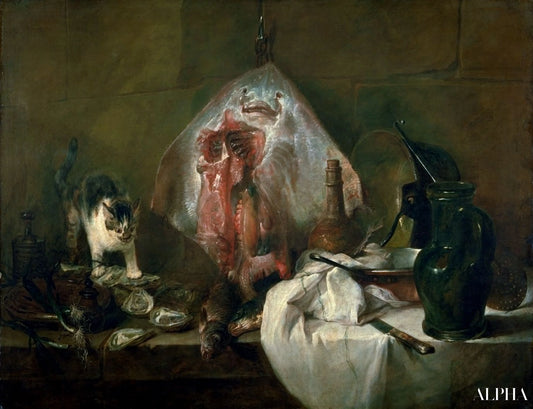 Le rayon ou, l'intérieur de la cuisine - Jean Siméon Chardin - Reproductions de tableaux et peintures haut de gamme