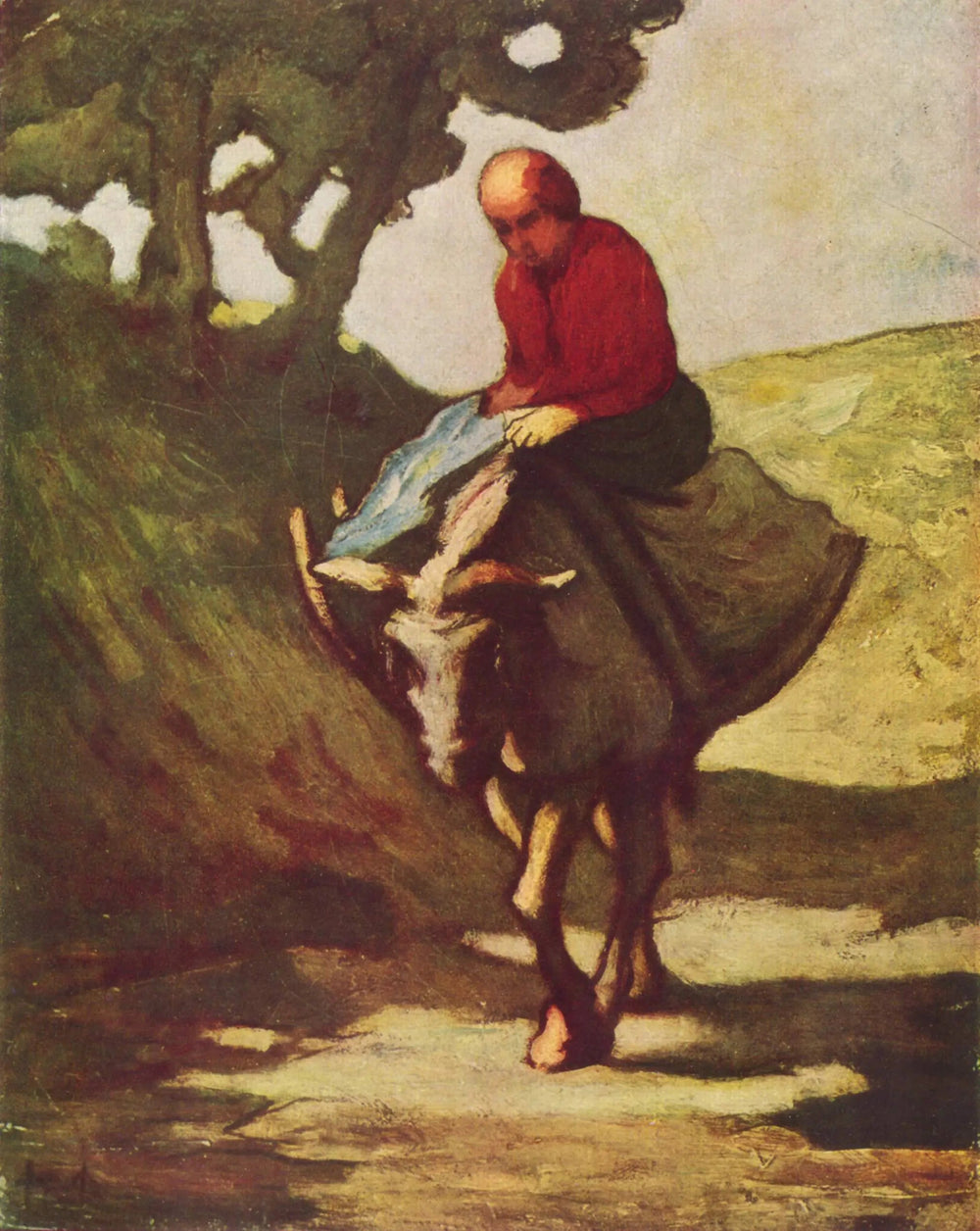 Le retour du marché - Honoré Daumier image 1 copie de tableau peinte à la main