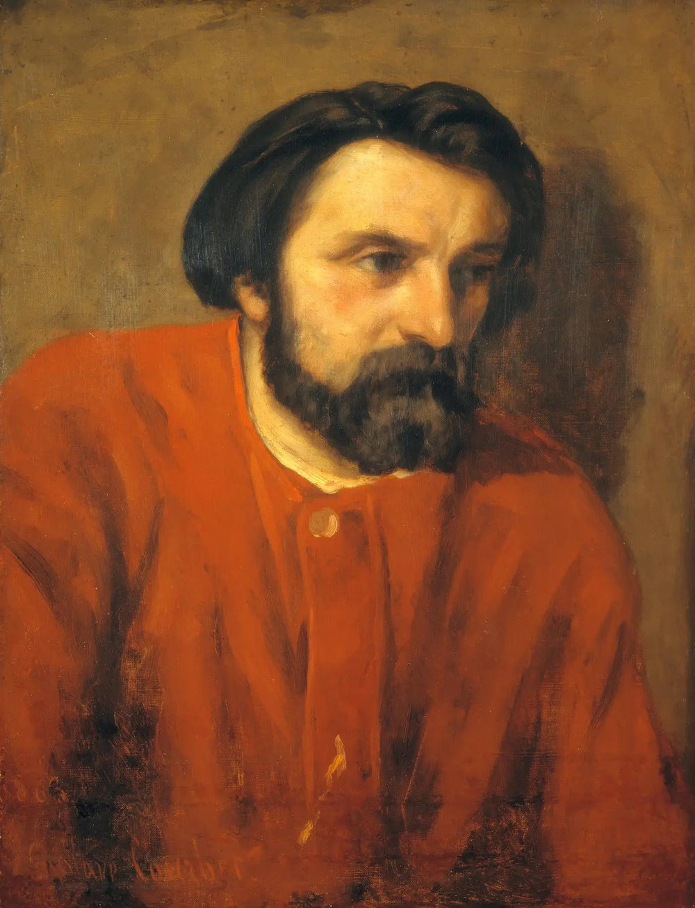 Le Sculpteur Louis-Joseph Lebœuf - Gustave Courbet image 1 reproduction d’œuvre d’art à l’huile