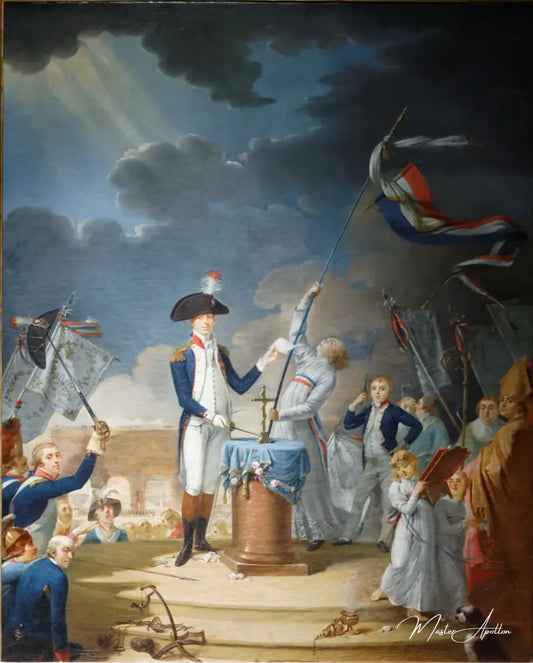 Le serment de Lafayette à la fête de la Fédération - Jacques-Louis David - Reproductions de tableaux et peintures haut de gamme