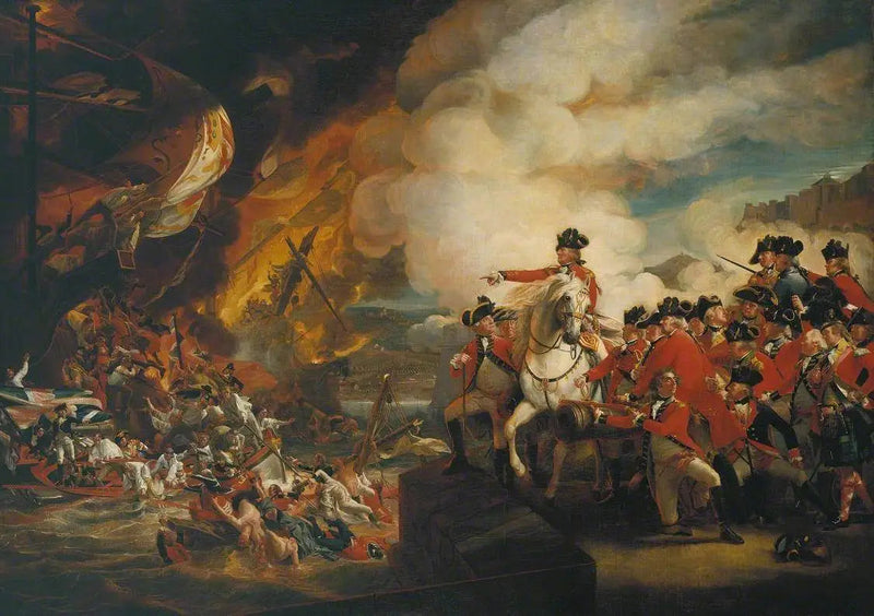 Мыс Гибралтар и его укрепления, 13 сентября 1782 года; реплика - Джон Синглтон Копли