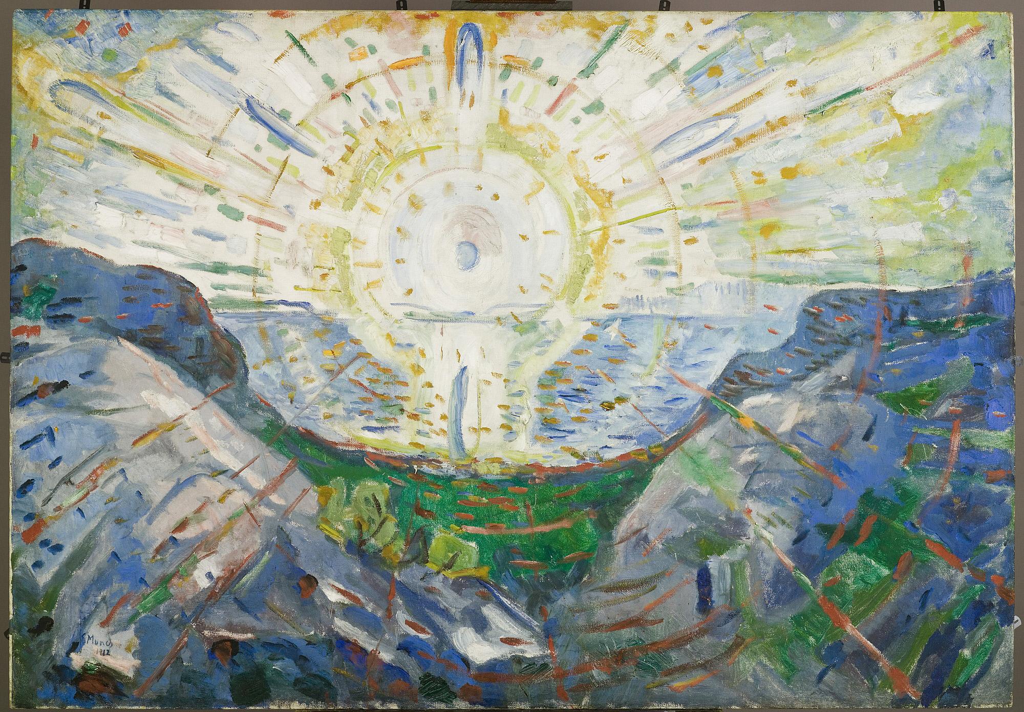 Reproduction du tableau « Le Soleil - Edvard Munch » par Alpha Reproduction en peinture à l’huile