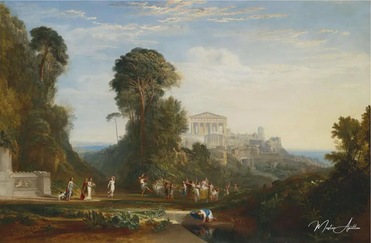 Le Temple de Jupiter Prometheus restauré - William Turner - Reproductions de tableaux et peintures haut de gamme