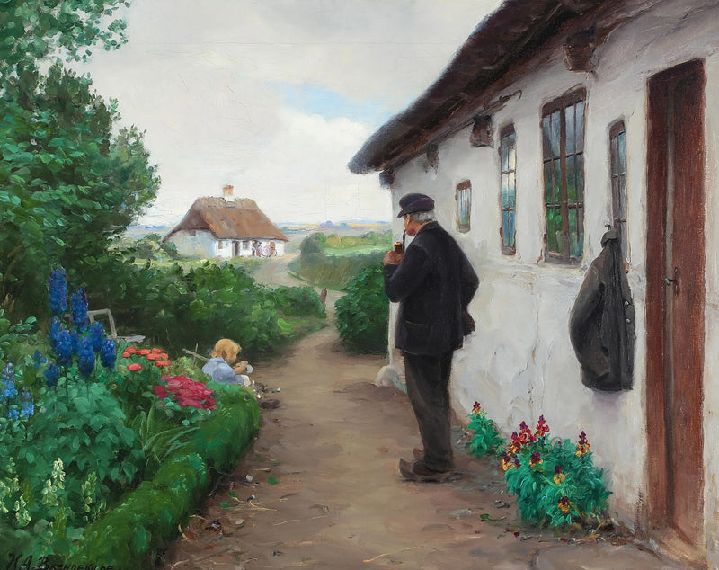 Дорожный рабочий Кр. Ларсен из Юллинге. - Х. А. Брендекильде