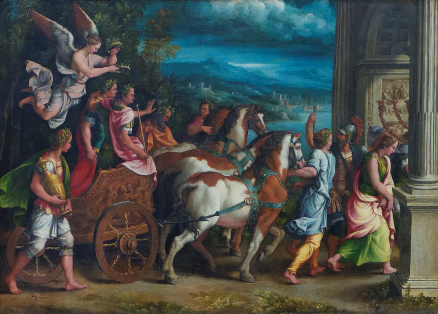 Le Triomphe de Titus et Vespasien - Giulio Romano image 1 reproduction d’œuvre d’art à l’huile