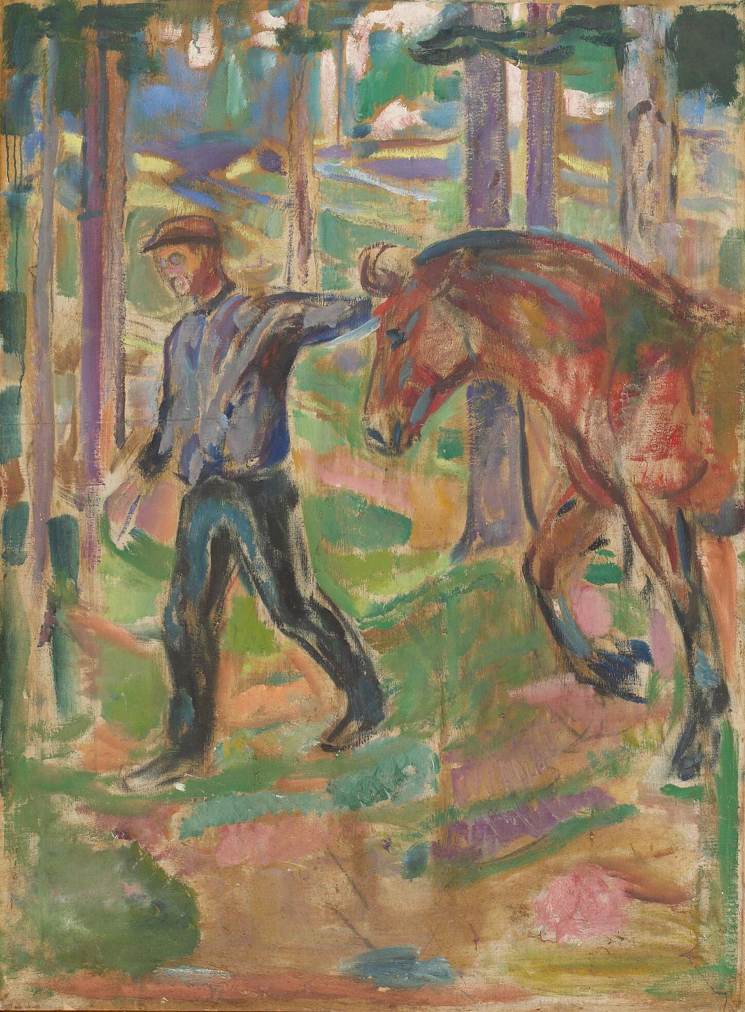 Reproduction du tableau « L'Éclaireur - Edvard Munch » par Alpha Reproduction en peinture à l’huile