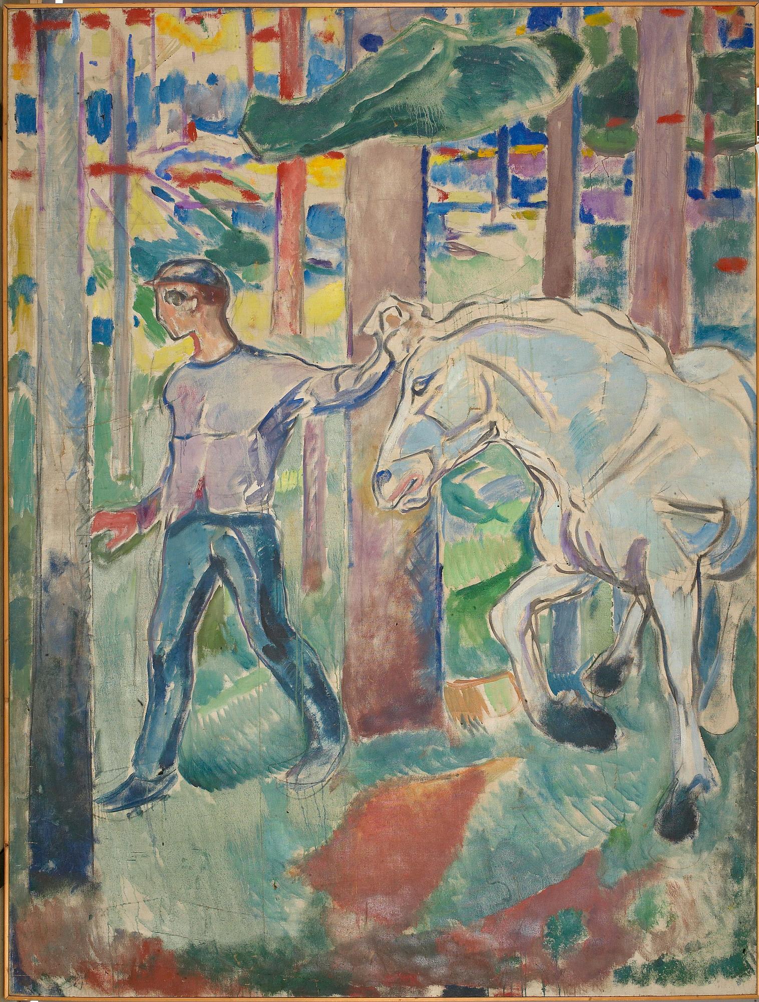 Reproduction du tableau « L'Éclaireur - Edvard Munch » par Alpha Reproduction en peinture à l’huile
