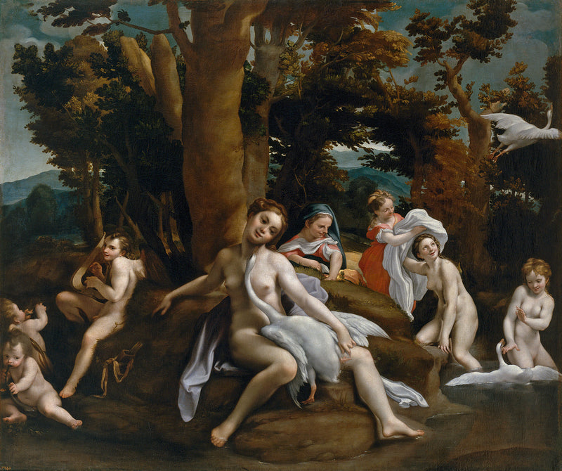 Léda et le cygne - Eugenio Cajés