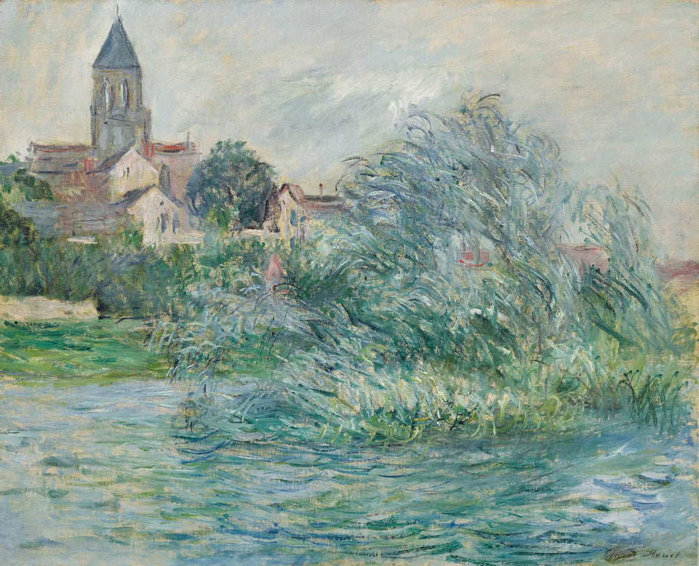 Reproduction du tableau « L'église à Vétheuil - Claude Monet » par Alpha Reproduction en peinture à l’huile
