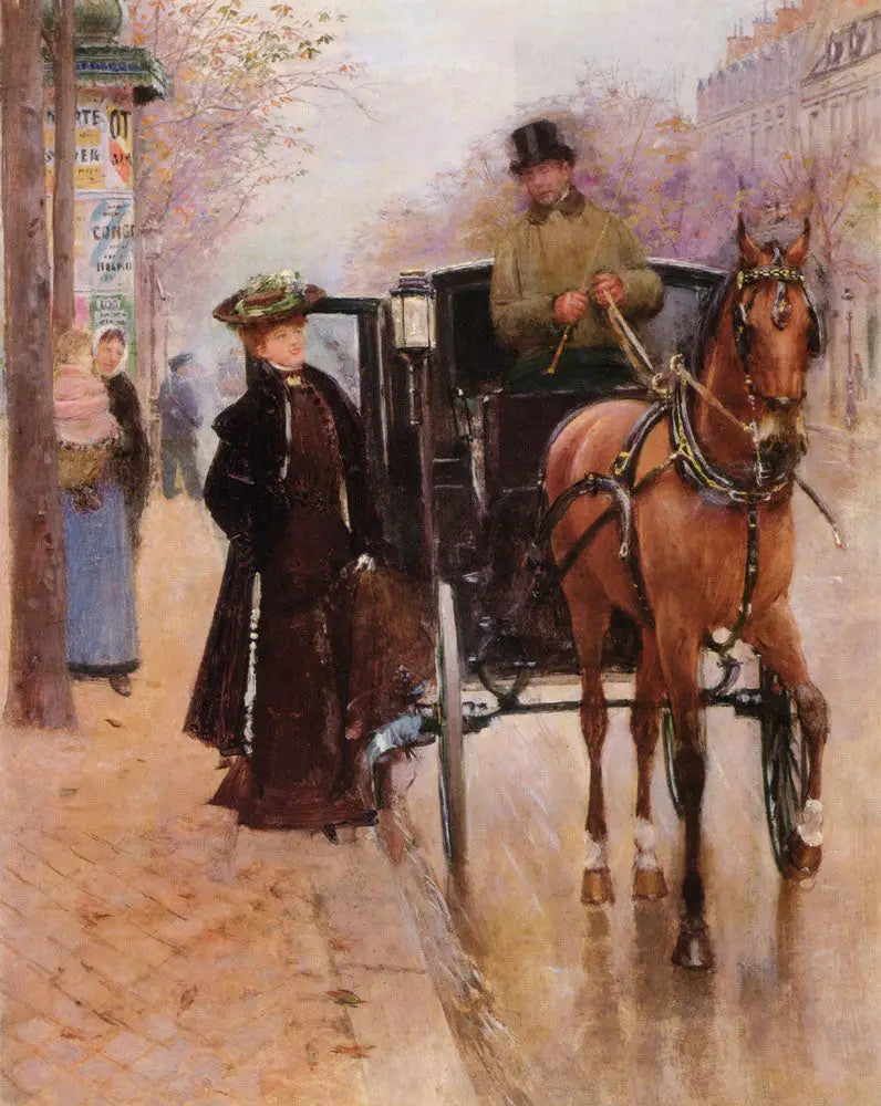 L’Élégante au fiacre - Jean Béraud - Alpha Reproduction