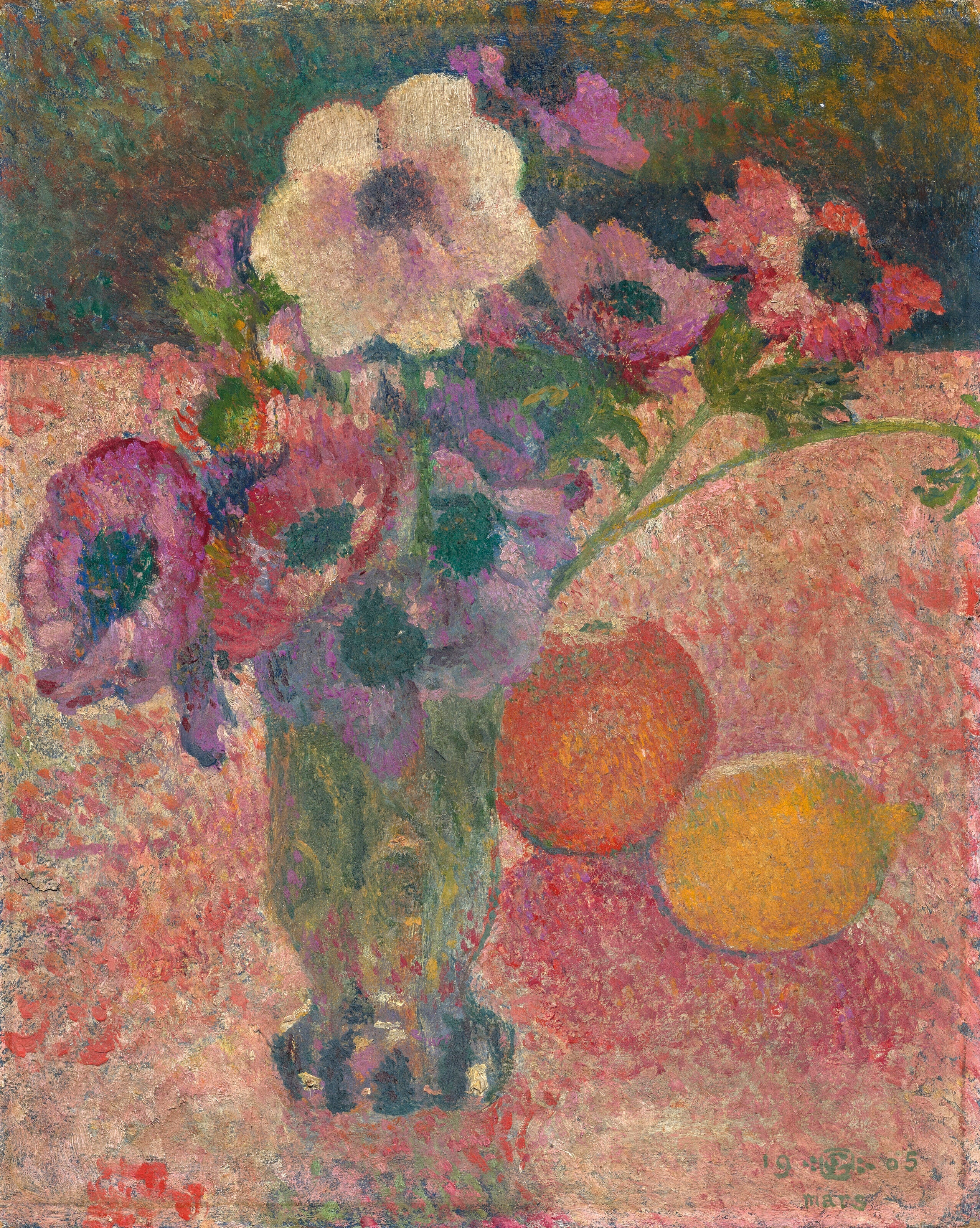 Les anémones - Georges Lemmen image 1 copie de tableau peinte à la main