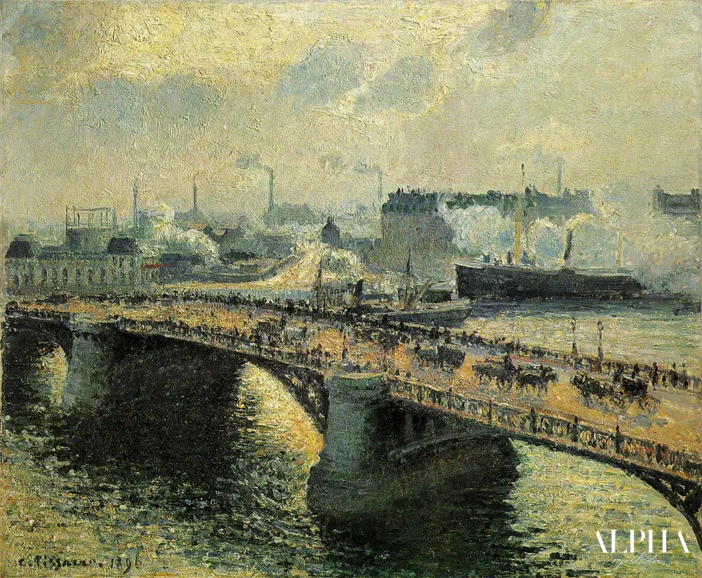 Les Boœeldieu-Bruecke à Rouen - Camille Pissarro - Reproductions de tableaux et peintures haut de gamme