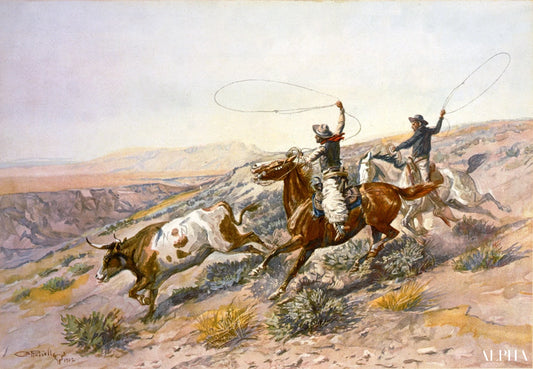 Les Buckaroos - Charles Marion Russell - Reproductions de tableaux et peintures haut de gamme