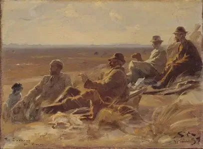 Les chasseurs de Skagen (petite version) - Peder Severin Krøyer image 1 tableau peint à l’huile sur toile