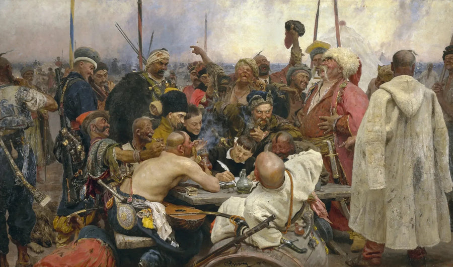 Запорожские казаки, пишущие письмо султану Турции - Илья Репин