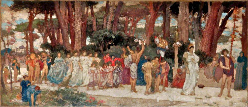 Les Daphnéphories (esquisse) - Frederic Leighton - Alpha Reproduction