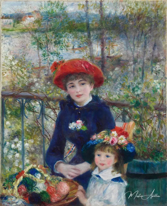 Les Deux Sœurs (Sur la terrasse) - Pierre-Auguste Renoir - Reproductions de tableaux et peintures haut de gamme