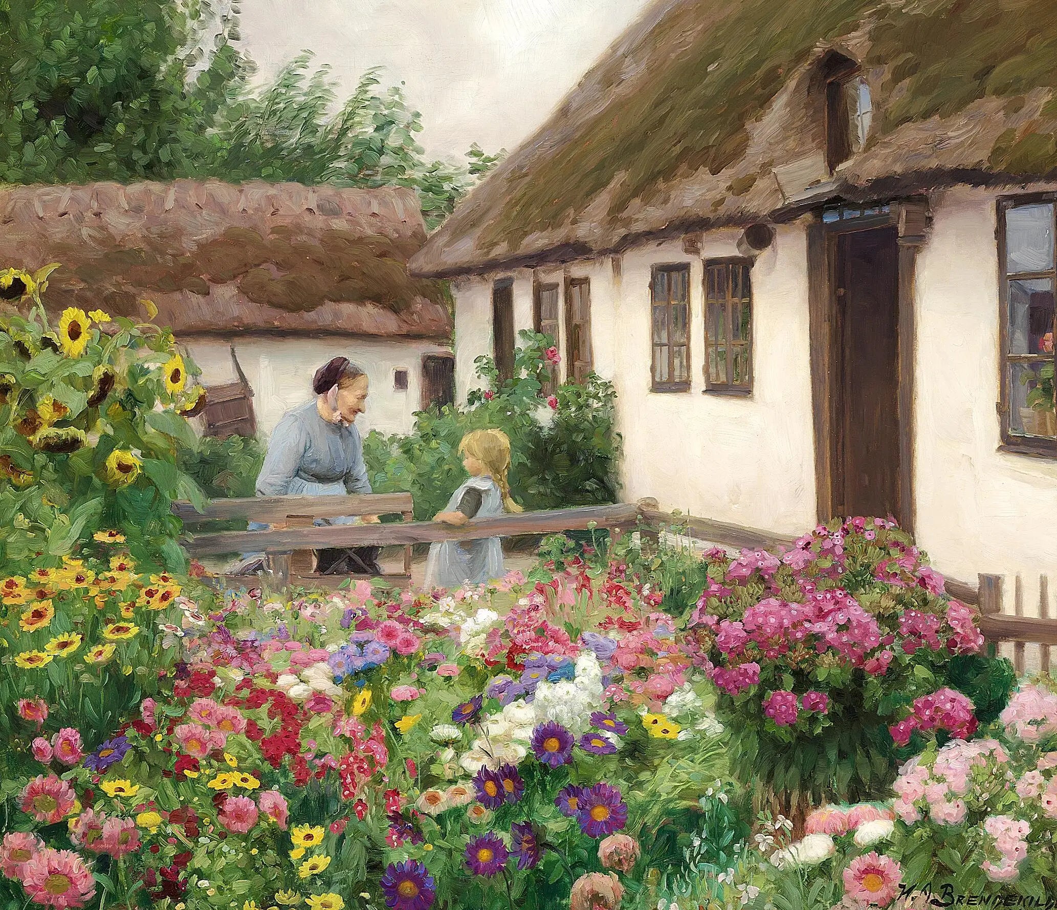 Les fleurs du jardinier. - H. A. Brendekilde - Alpha Reproduction