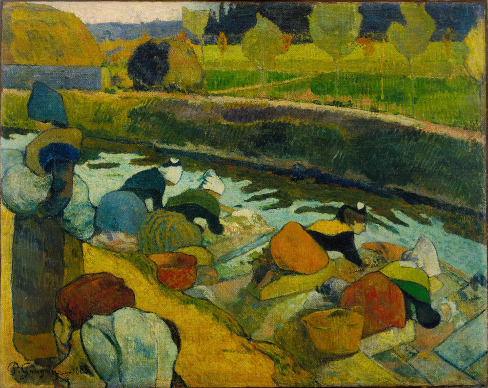 Les Laveuses à Arles I (La Roubine du Roi) - Paul Gauguin image 1 reproduction d’œuvre d’art à l’huile