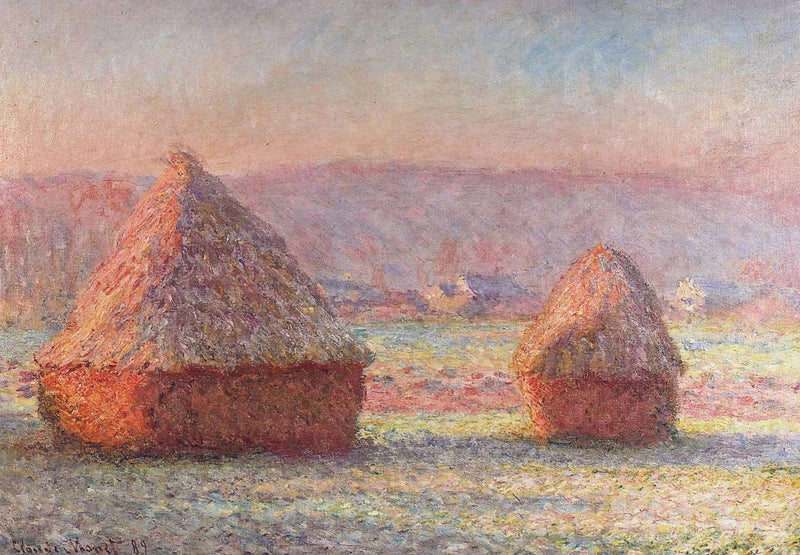 Снопы, эффект белого инея - Клод Моне