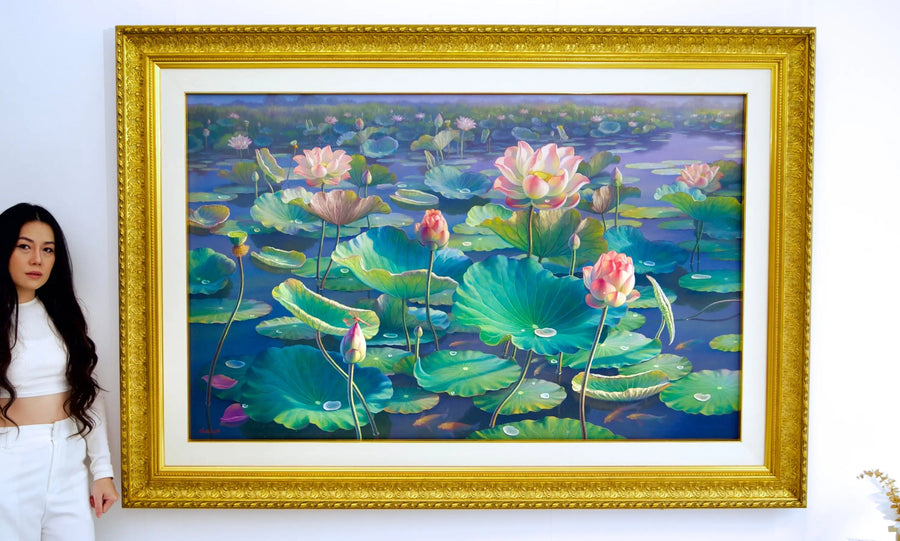Водяные лилии II | 160 х 100 см