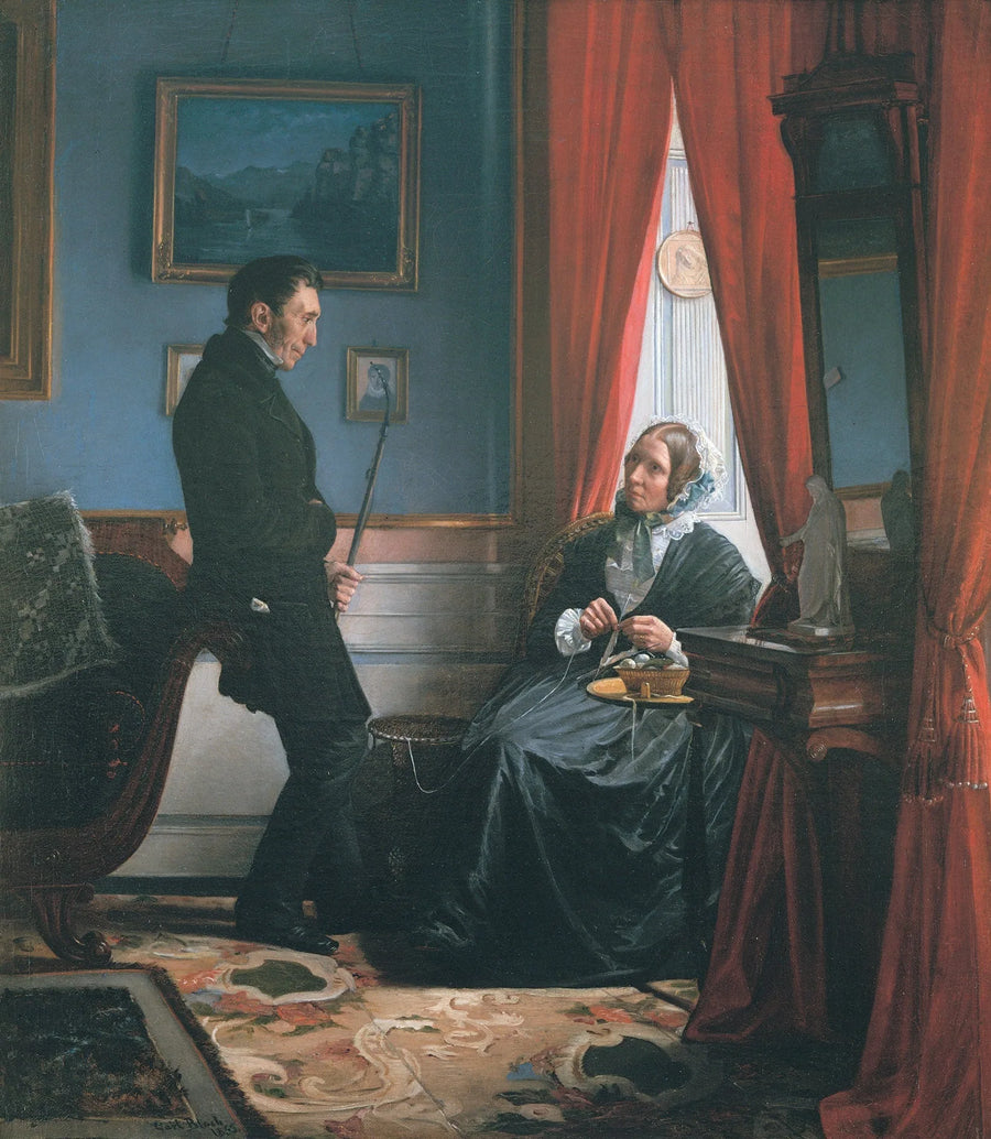 Родители художника, господин и госпожа J. P. Bloch, в их гостиной - Карл Хайнрих Блох