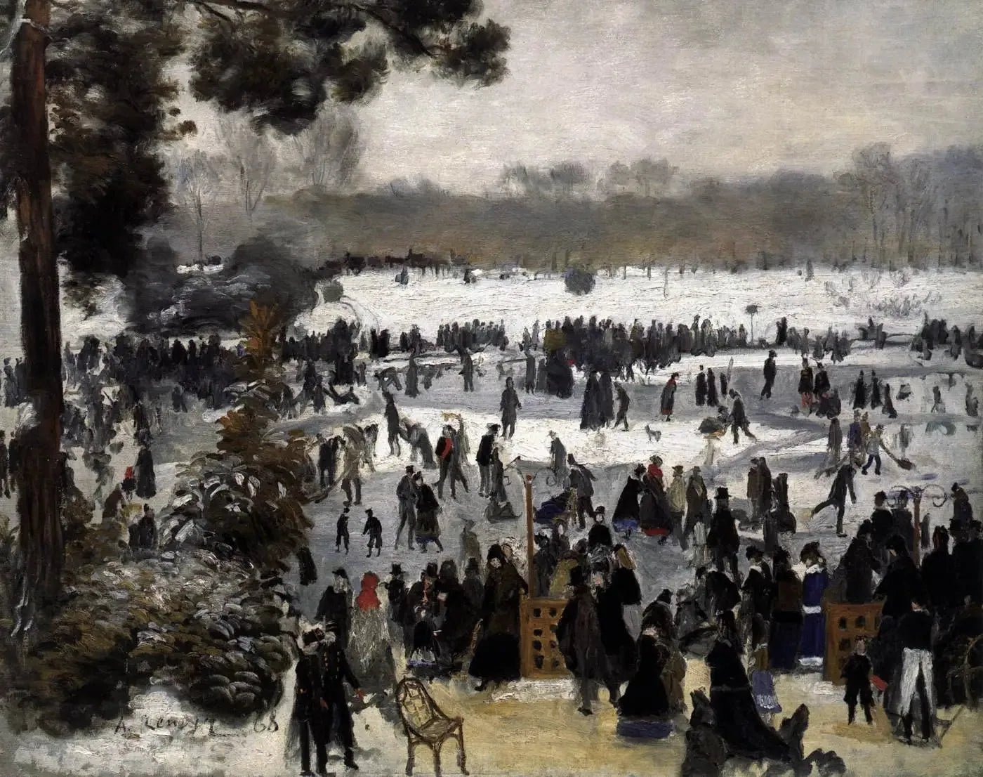 Les Patineurs au Bois de Boulogne - Pierre-Auguste Renoir image 1 tableau peint à l’huile sur toile