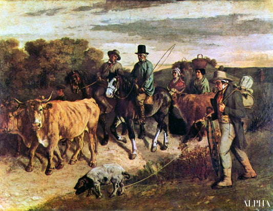 Les paysans de Flagey revenant de la foire - Gustave Courbet - Reproductions de tableaux et peintures haut de gamme