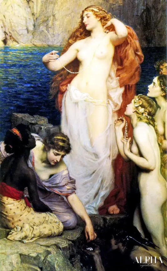 Les perles d'Aphrodite - Herbert Draper - Reproductions de tableaux et peintures haut de gamme