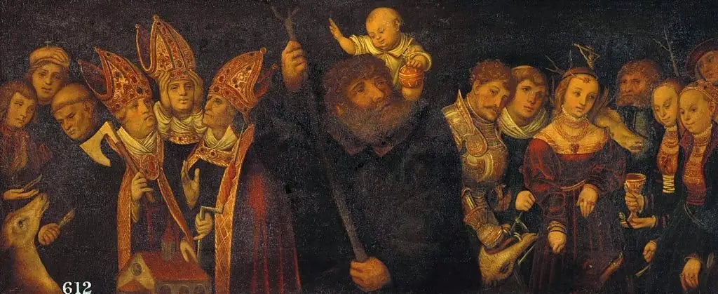 Les quatorze aides dans le besoin - Lucas Cranach the Elder - Alpha Reproduction