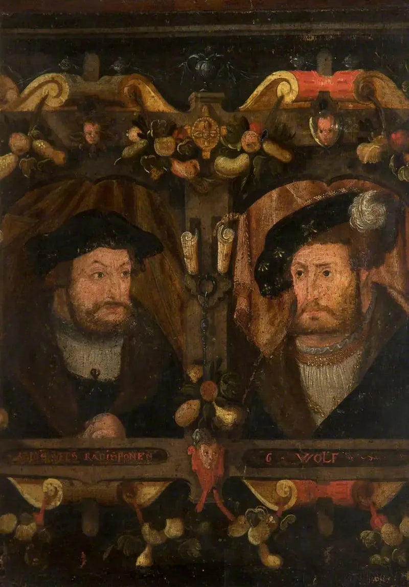 Реформаторы Радиспонен и Г. Вольф (Фредерик «Мудрый», 1463-1525, и Жан I, «Постоянный», 1468-1532) - Лукаc Кранах Старший