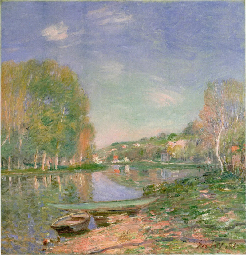 Берега Луана, утро - Альфред Сислей