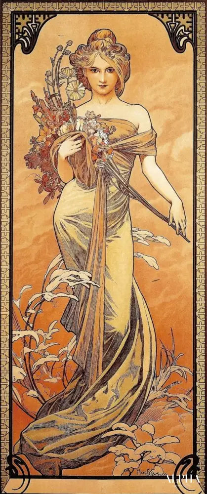 Les saisons : Printemps - Mucha - Reproductions de tableaux et peintures haut de gamme