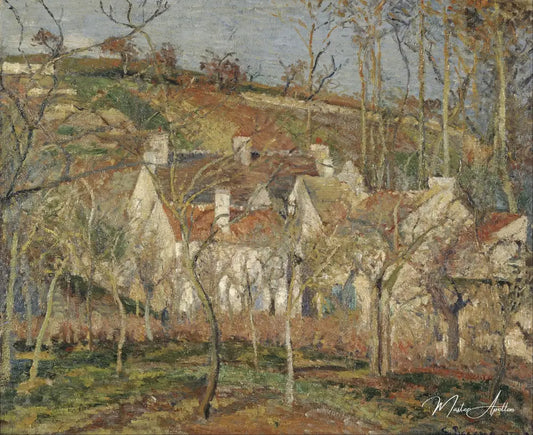 Les Toits rouges - Camille Pissarro - Reproductions de tableaux et peintures haut de gamme