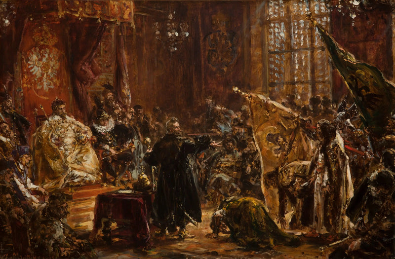 Цари Шуйские, приведённые Жолкевским на Сейм Варшавы перед Зигмунтом III - Ян Матейко