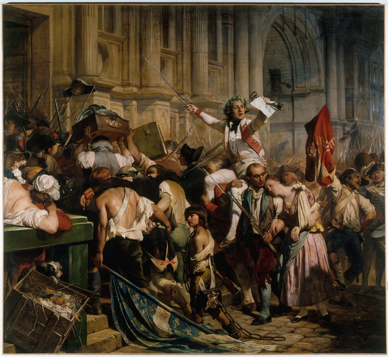 Победители Бастилии перед ратушей, 14 июля 1789 года - Поль Деларош