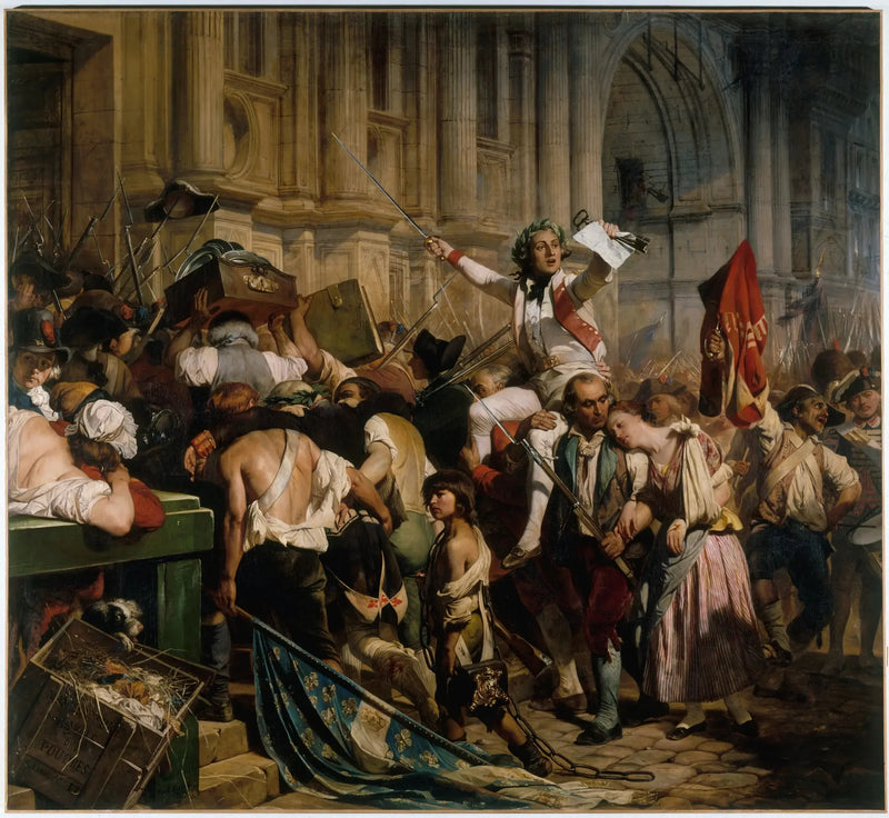 Победители Бастилии перед ратушей, 14 июля 1789 года - Поль Деларош
