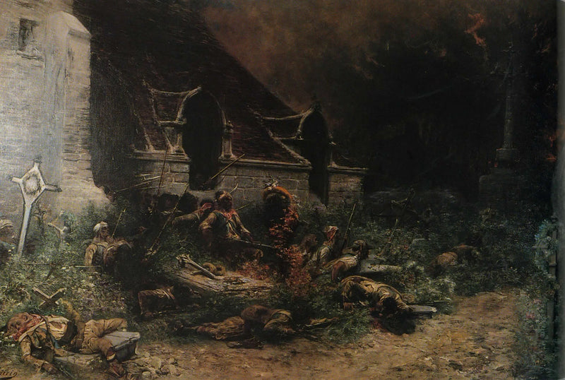 Les vivants défendent leurs morts. - Georges Clairin