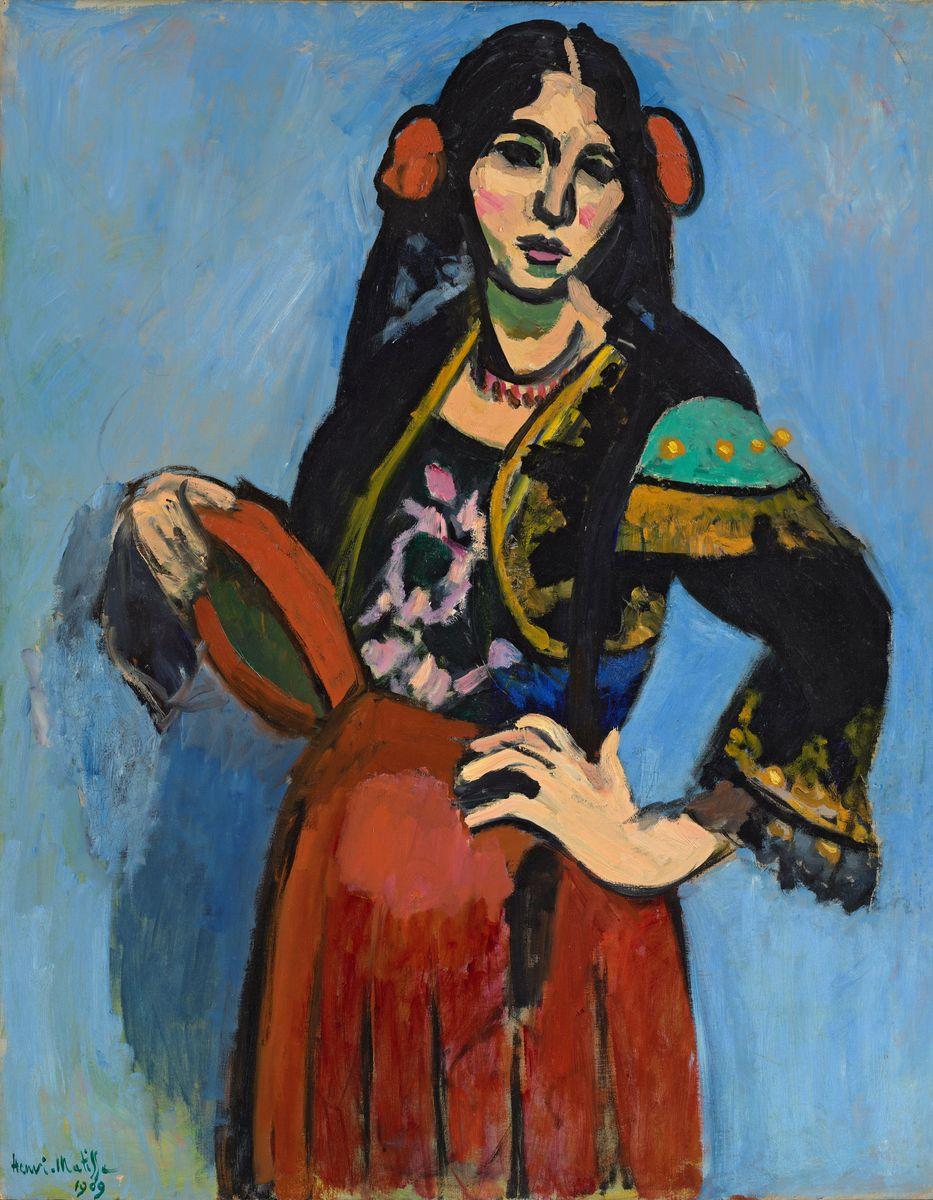 Reproduction du tableau « L'Espagnole au tambourin - Henri Matisse » par Alpha Reproduction en peinture à l’huile
