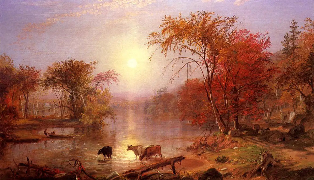 L’été indien sur le fleuve Hudson - Albert Bierstadt - Alpha Reproduction
