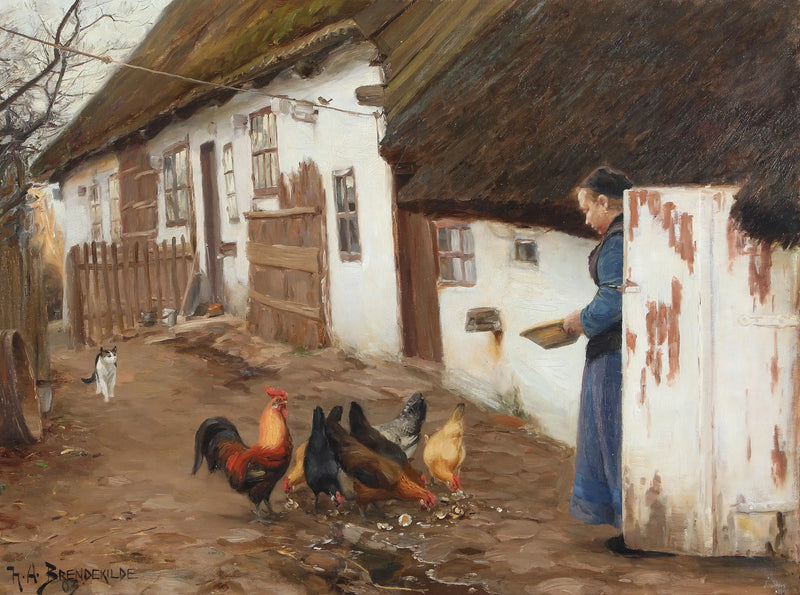 Приют в Лилле Нэстведе. - H. A. Brendekilde