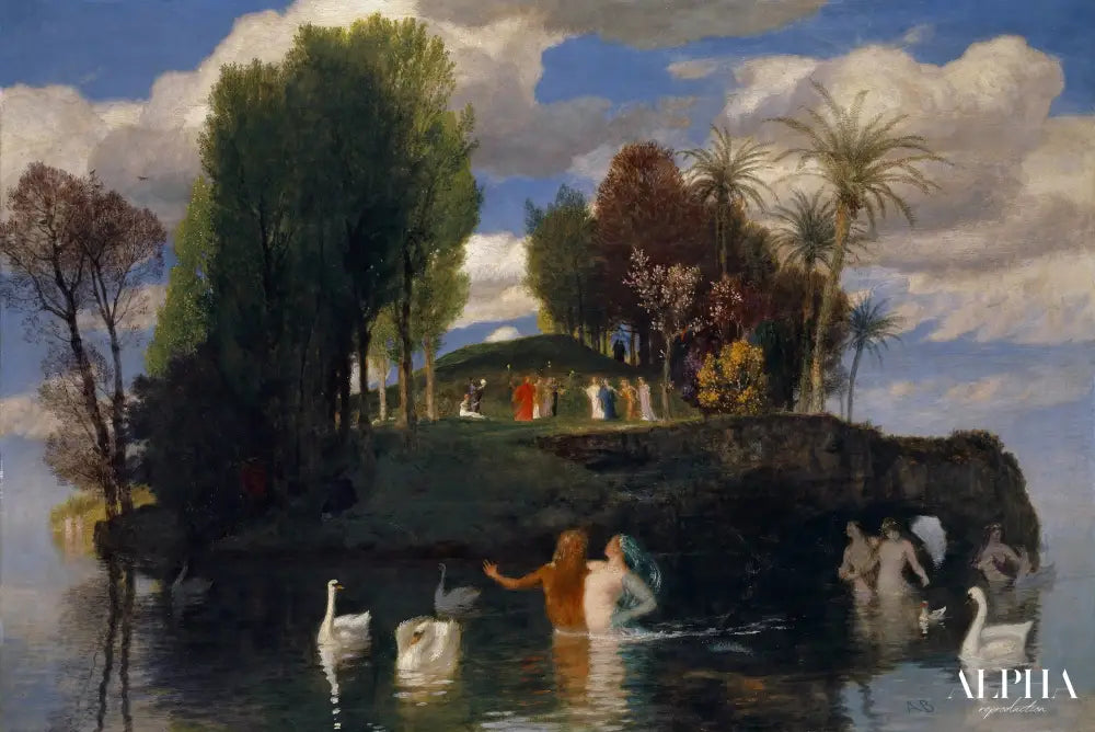 L'île de la vie - Arnold Böcklin - Reproductions de tableaux et peintures haut de gamme