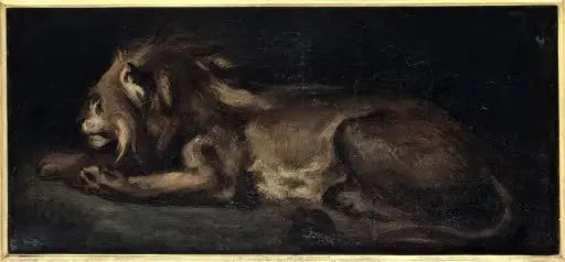 Лежащий лев - Эжен Делакруа