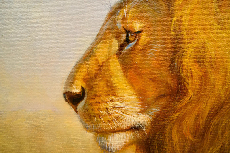 Лев в саванне | 150 х 100 см