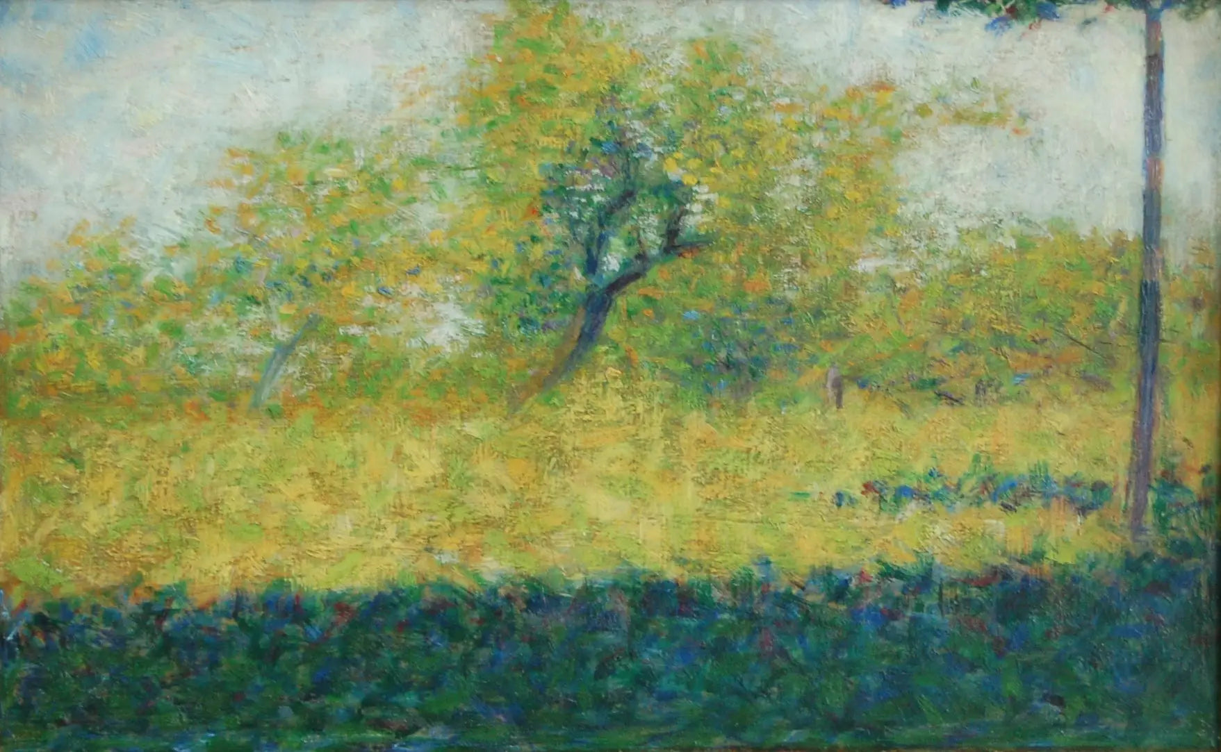 Lisière de bois au printemps - Georges Seurat image 1 reproduction artisanale de tableau