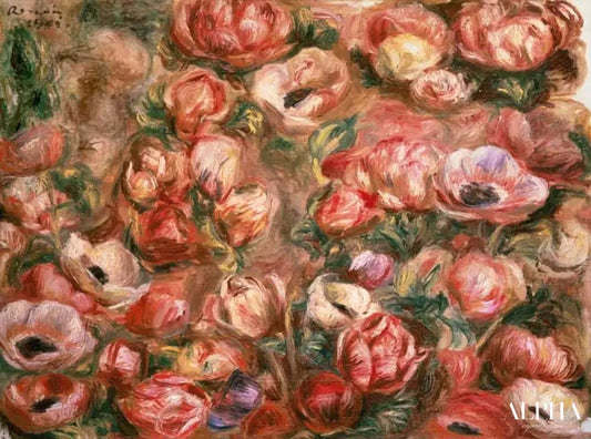 Lit d'anémones - Pierre-Auguste Renoir - Reproductions de tableaux et peintures haut de gamme