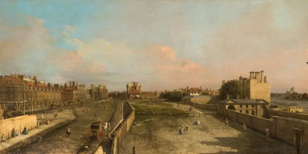 Londres: Whitehall et le Privy Garden vue vers le nord - Canaletto - Alpha Reproduction