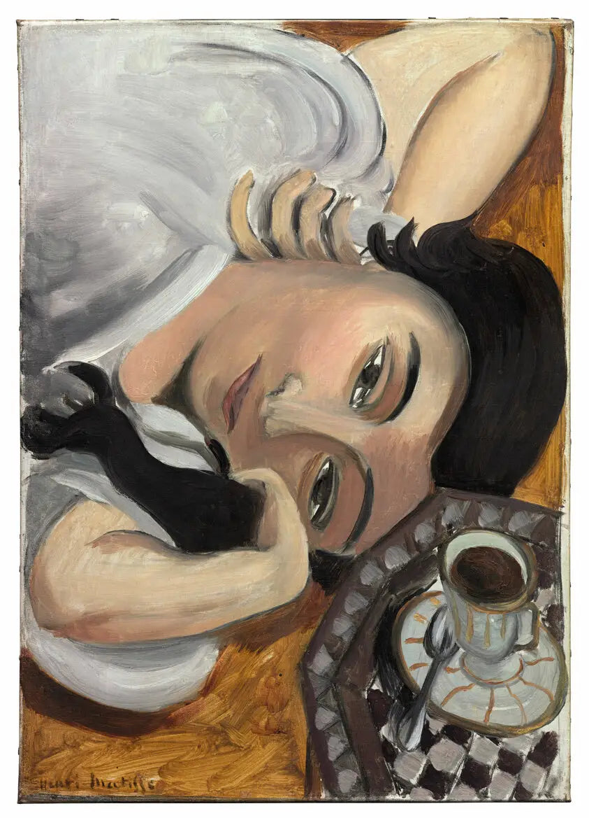 Reproduction du tableau « Lorette à la tasse de café - Henri Matisse » par Alpha Reproduction en peinture à l’huile